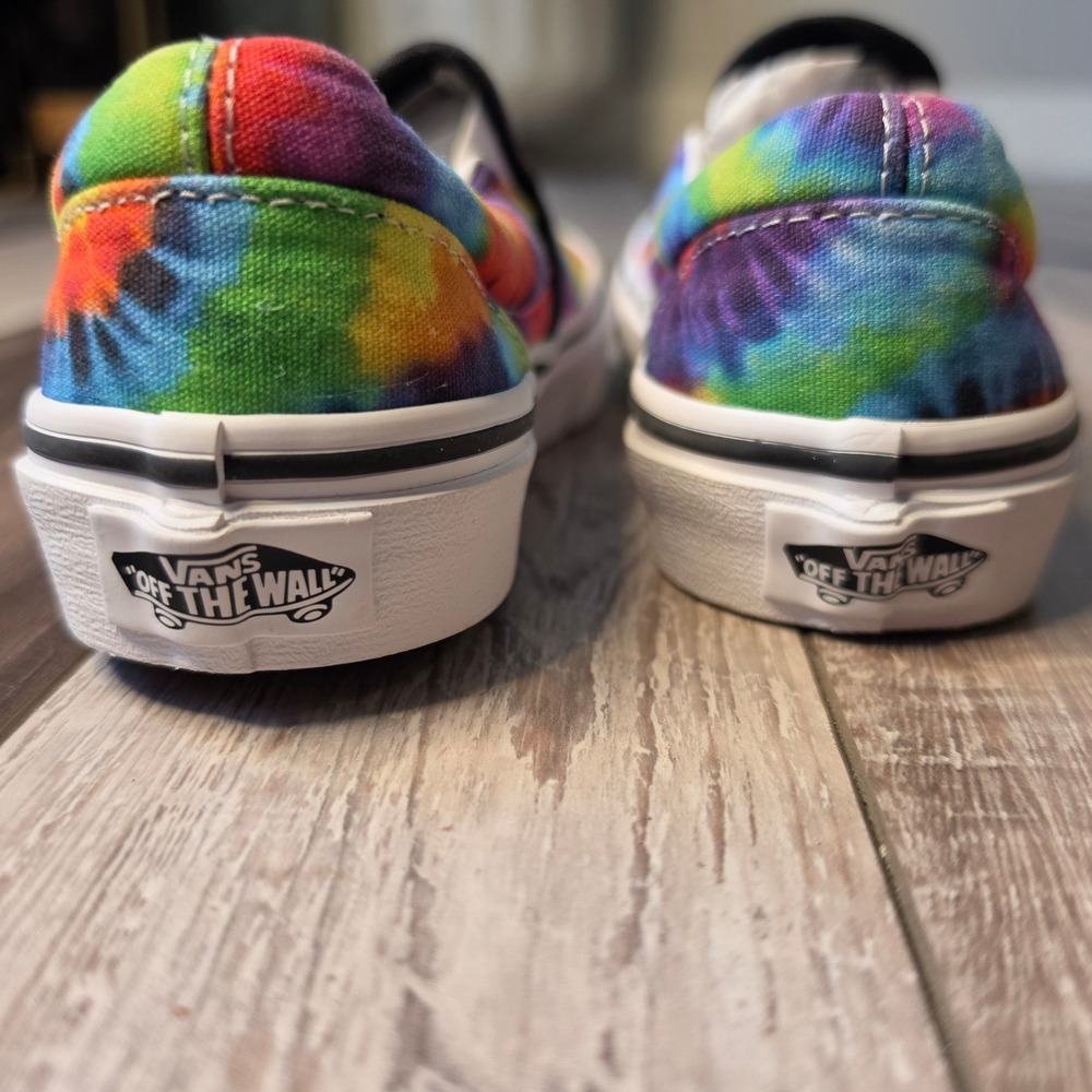 Vans Classic Slip On Kids Size 1 Multi Color Excellent Tie Dye Sneakers - Picture 5 of 7